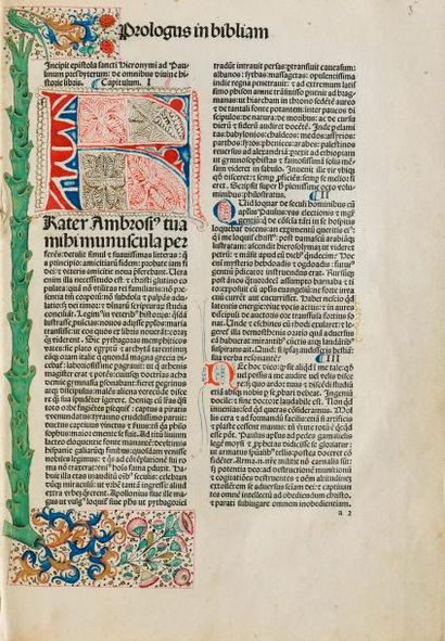 null BIBLE DU XVe SIÈCLE. BIBLIA LATINA. VENISE, Leonardus WILD pour Nicolas de FRANCKFORDIA,...