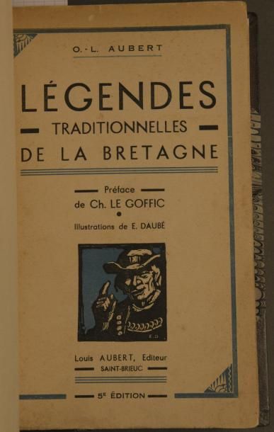 AUBERT (O. L.) LÉGENDES TRADITIONNELLES DE LA BRETAGNE. Préface de Ch. Le Goffic....