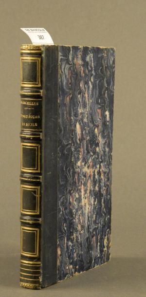 MARCELLUS (Vicomte de) VINGT JOURS EN SICILE. PARIS, DEBÉCOURT, 1841. Un volume,...