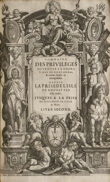 BOISSAT (Pierre de) - BAUDOIN (I.) HISTOIRE DES CHEVALIERS DE L'ORDRE DE S. JEAN...