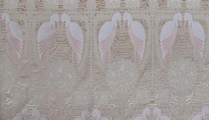 Archives textiles - Etoffes - Papiers peints Les cigognes, lampas fond gros de Tours...