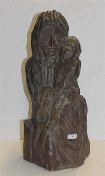 Art populaire et Objets de curiosité Vierge à l'Enfant Jésus
Sculpture en pin arolle
Travail...