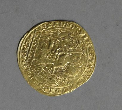 Monnaies - Médailles - Sceaux Jean le bon : écu d'or à la chaise 1351, Dy 289v, 4,6...