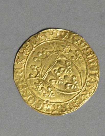 Monnaies - Médailles - Sceaux Louis XI : écu d'or à la couronne 1461 St Lô, Dy 539,...