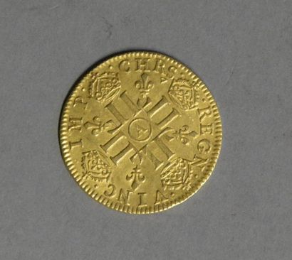 Monnaies - Médailles - Sceaux Louis XIV : louis d'or à la mèche longue, 1651 A, ...