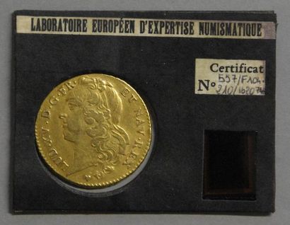 Monnaies - Médailles - Sceaux Louis XV, double louis au bandeau, 1748 BB, 16,2g,...