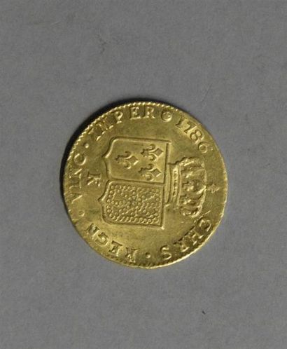 Monnaies - Médailles - Sceaux Louis XVI : double louis au buste nu 1786 K, TTB n...
