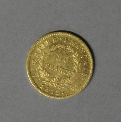 Monnaies - Médailles - Sceaux Napoléon 1er : 20 francs 1812 W, TTB