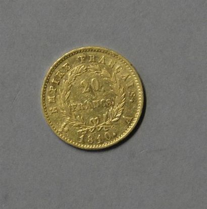 Monnaies - Médailles - Sceaux Napoléon 1er : 20 francs 1810 A, TTB
