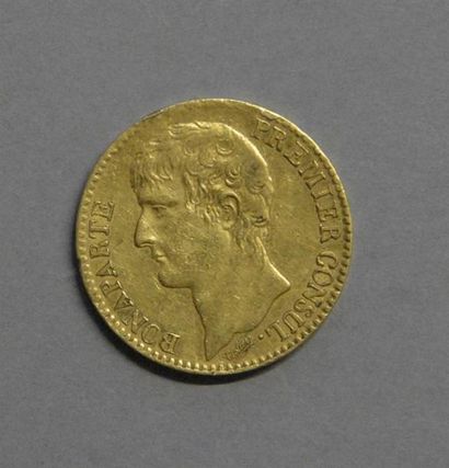 Monnaies - Médailles - Sceaux Bonaparte 1er Consul, 40 francs, an 12 A, 12,9 g,TB...