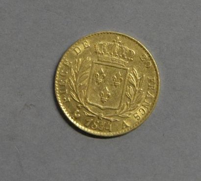 Monnaies - Médailles - Sceaux Louis XVIII : 20 francs 1814 A, TB +