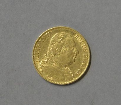 Monnaies - Médailles - Sceaux Louis XVIII : 20 francs 1814 A, TB +