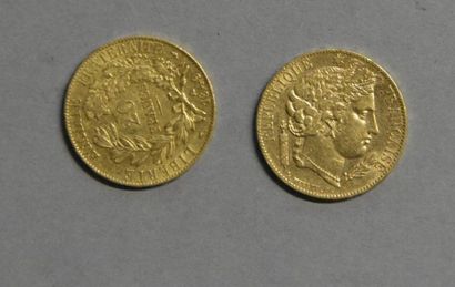 Monnaies - Médailles - Sceaux IIème République : 20 francs 1849 A, 1850 A, lot de...