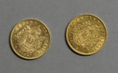 Monnaies - Médailles - Sceaux Napoléon III : 20 francs 1866 A, TTB + & 1870 A SUP,...
