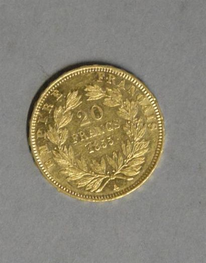 Monnaies - Médailles - Sceaux Napoléon III : 20 francs 1855 A, TTB