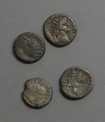 Monnaies - Médailles - Sceaux Néron, lot de 3 tétradrachme d'Alexandrie en billon...