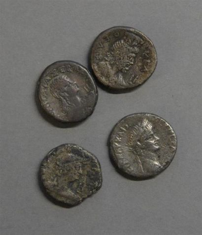 Monnaies - Médailles - Sceaux Néron, lot de 3 tétradrachme d'Alexandrie en billon...