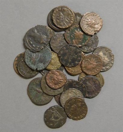 Monnaies - Médailles - Sceaux Lot de 28 d'antoniniens : Gallien, Tétricus, Victorin,...