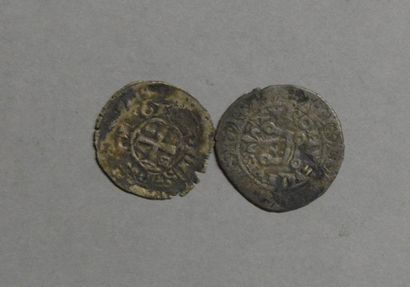 Monnaies - Médailles - Sceaux Jean II : blanc au châtel fleurdelisé, Dy 301, 3,1...