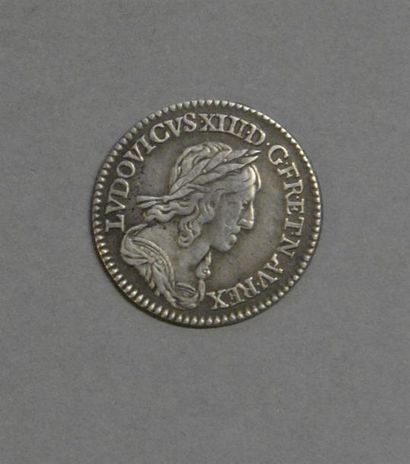 Monnaies - Médailles - Sceaux Louis XIII : 1/12 d'écu 1643 D TTB