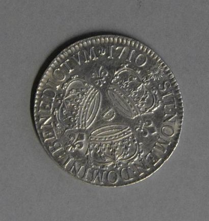Monnaies - Médailles - Sceaux Louis XIV : écu aux 3 couronnes 1710 D TTB, a été ...
