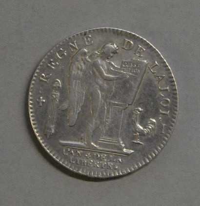 Monnaies - Médailles - Sceaux Louis XVI : écu de 6 livres 1792 I TTB, a été nett...