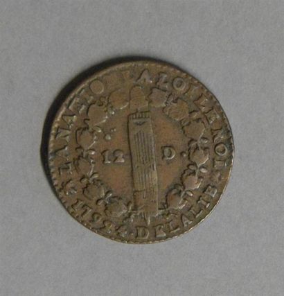 Monnaies - Médailles - Sceaux Louis XVI : 12 deniers 1792 L TTB