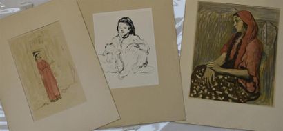 ESTAMPES Lucien MAINSSIEUX (1885-1958) Lot de trois lithographies signées et numérotées:...