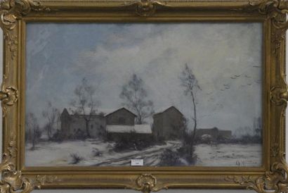 Art moderne et contemporain Charles HERILIER (XXe siècle) La ferme Pastel, signé...