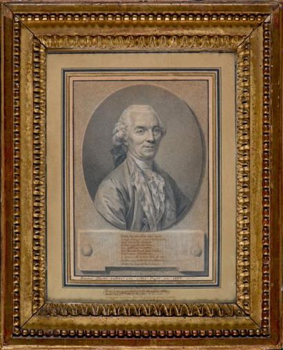 André PUJOLS (1738-1788) Portrait présumé de Georges-Louis Leclerc, comte de Buffon...