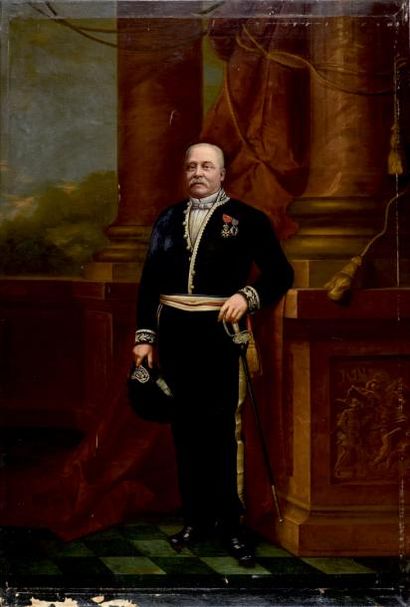 École Française du XIXe siècle Portrait de Benoit Charvet (1828-1897), maire de Saint-Étienne
Huile...