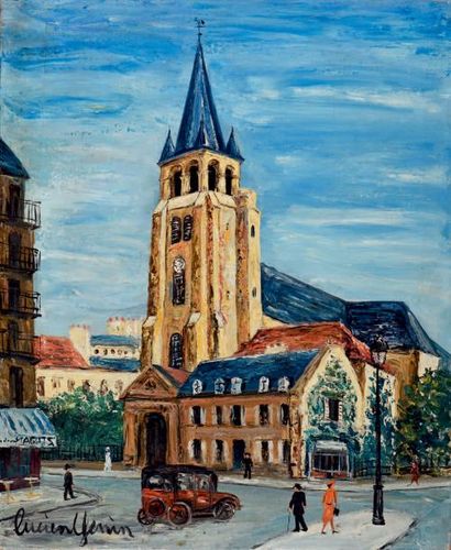 Lucien GENIN (1894-1953) Saint-Germain-des-Prés
Huile sur toile signée en bas à gauche
H....