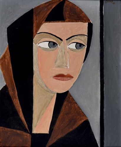 Léon GISCHIA (1903-1991) Figure sur fond gris, 1946
Huile sur toile signée et datée...