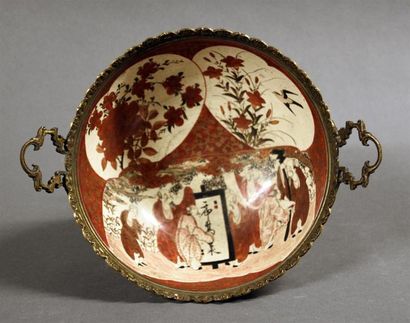 Art d'Asie JAPON, Fours de Kutani - Epoque MEIJI (1868 - 1912) Bol en porcelaine...