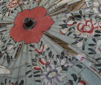 null 
JAPON - XXe siècle


Ombrelle en papier peint et bambou


H. 130 cm (Accidents...