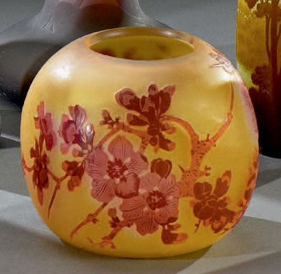 Établissements GALLÉ (1904-1936) Branches de pommier du Japon en fleurs
Pied de lampe...
