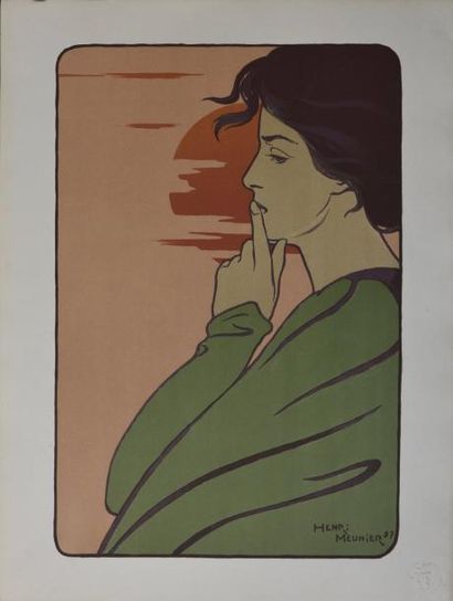Henri-Georges MEUNIER (1873-1922) L'heure du silence, l'oeuvre conçue et éditée en...