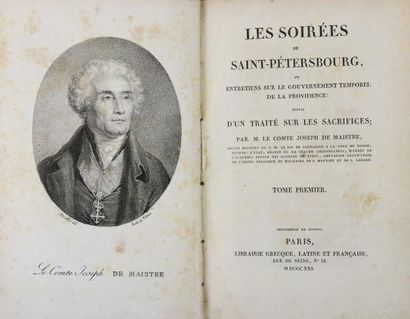 MAISTRE (Joseph de) LES SOIRÉES DE SAINTPETERSBOURG, ou Entretiens sur le gouvernement...