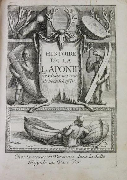 SCHEFFER (Jean) HISTOIRE DE LA LAPONIE. Paris, Vve. Olivier de Varennes, 1678.
In-4°,...