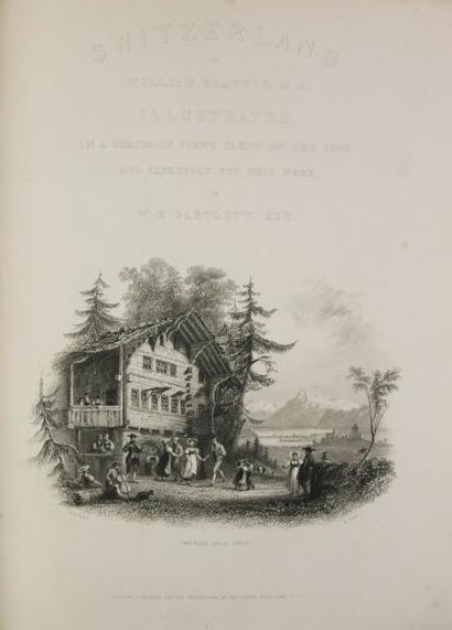 BAETTIE (W) LA SUISSE PITTORESQUE. Londres, Vitrue, 1836.
2 volumes in-4°, demi-basane...