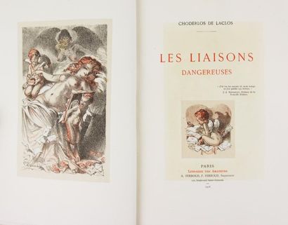 CHODERLOS DE LACLOS (Pierre) LES LIAISONS DANGEREUSES. Paris, Ferroud, 1908.
In-8,...