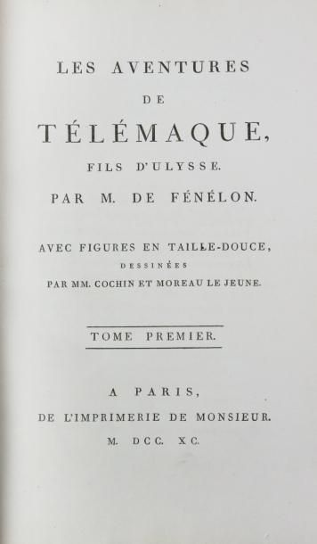 FENELON LES AVENTURES DE TÉLÉMAQUE. Paris, de l'imprimerie de Didot jeune, 1790.
3...