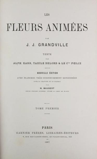 GRANDVILLE. LES FLEURS ANIMÉES. Paris, Garnier, 1867.
2 volumes in-8, demi chagrin...