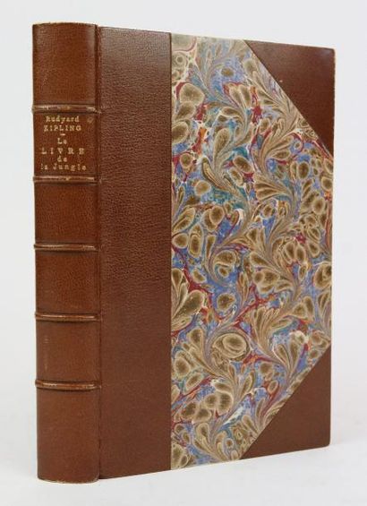 KIPLING (R) LE LIVRE DE LA JUNGLE. Paris, Mercure de France, (1899).
In-12, demi-maroquin...