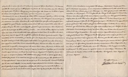 1833/1835 - PRINCE GUSTAVE DE VASA fils du Roi de Suède Gustave IV Trois lettre manuscrites...