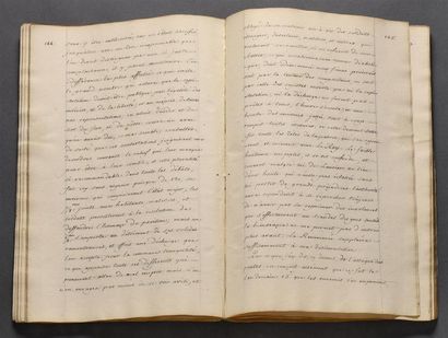 BENGALE ET INDES FRANÇAISES Manuscrit de 221 pp. en un volume in-folio broché, chiffré...