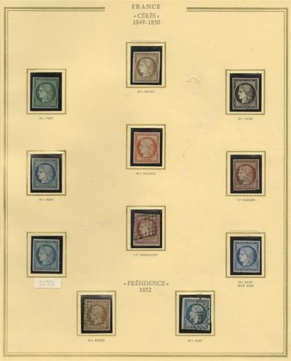 France Importante collection de timbres classiques de France de 1849 à 1900, dont...