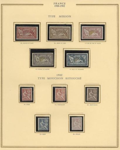 France Collection de 1900 à 1939 complète où les timbres sont principalement neufs...