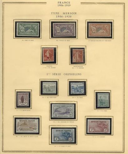 France Collection de 1900 à 1939 complète où les timbres sont principalement neufs...