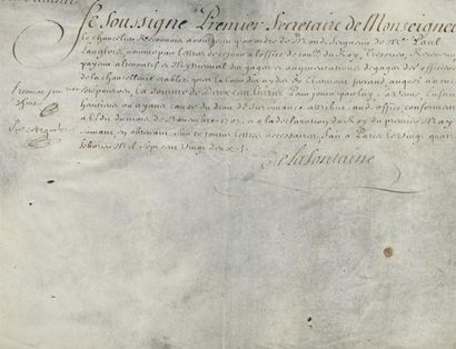 1722 
Nomination du payeur alternatif des gages des officiers de la chancellerie...